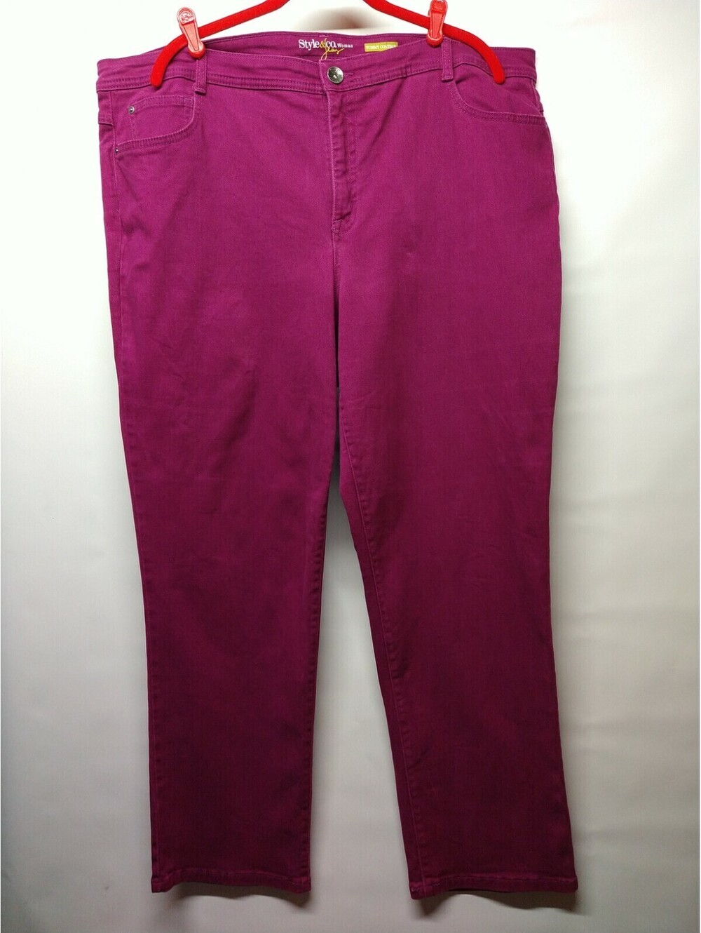 Style & Co Women's Tummy Control Jeans 20w Pink 061